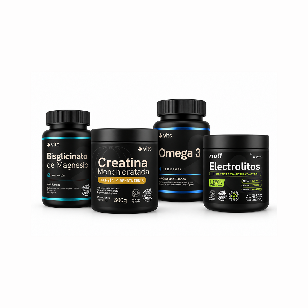 Pack Atleta NULL: creatina, electrolitos, magnesio y omega 3