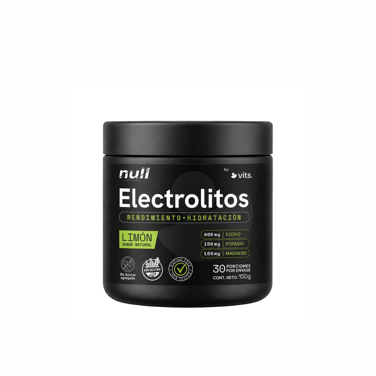 Electrolitos NULL x VITS sabor limón, 30 porciones